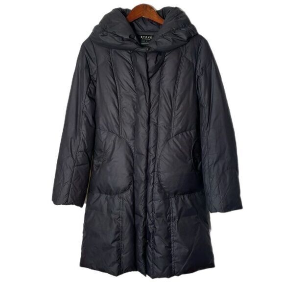 Steve By Searle Dark Gray Down Puffer Jacket - Picture 1 of 5